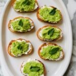 Fava Bean Crostini with Mint & Ricotta