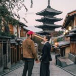Traditional temple scenery in Kyoto Japan