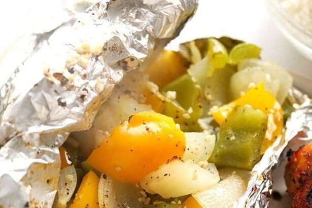 grilled peppers and onions