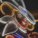 Vegas Vickie a neon light