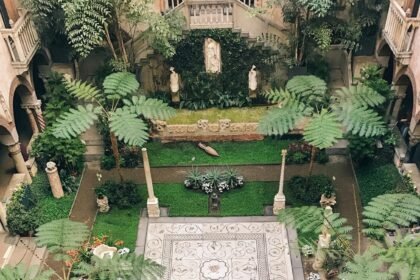The Isabella Stewart Gardener Museum is a unique Boston landmark with a greenhouse and indoor courtyard.