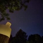 Lowell Observatory under a vibrant starlit sky in Sedona, Arizona