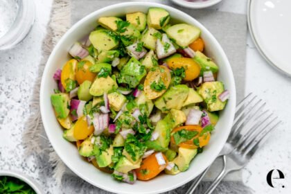 Healthy Avocado Salad with Lime Dressing