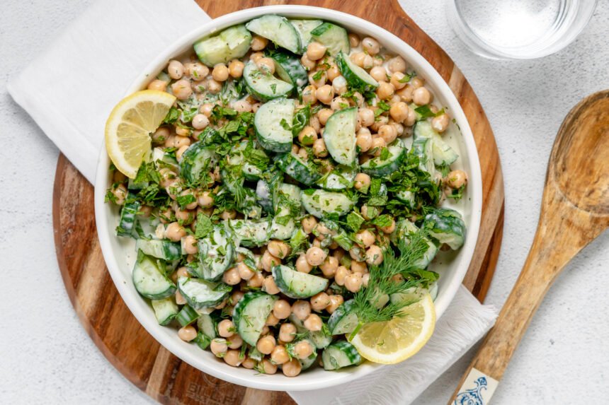 Tzatziki Chickpea Salad | Elizabeth Rider