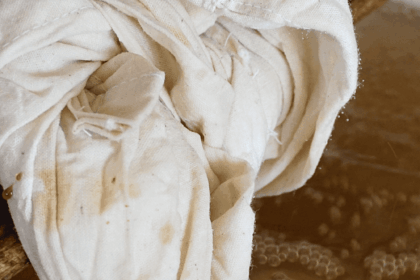 Compost steeping like a tea in water