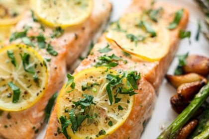Baked Lemon Garlic Salmon (Ready in 20 Minutes)