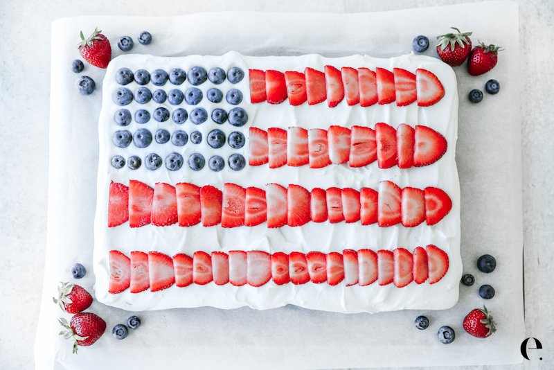Easy 4th of July Desserts: Flag Cake