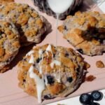 Blueberry Cottage Cheese Biscuits with Streusel Topping