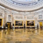 Round rotunda room inside the US Capitol Building in Washington DC